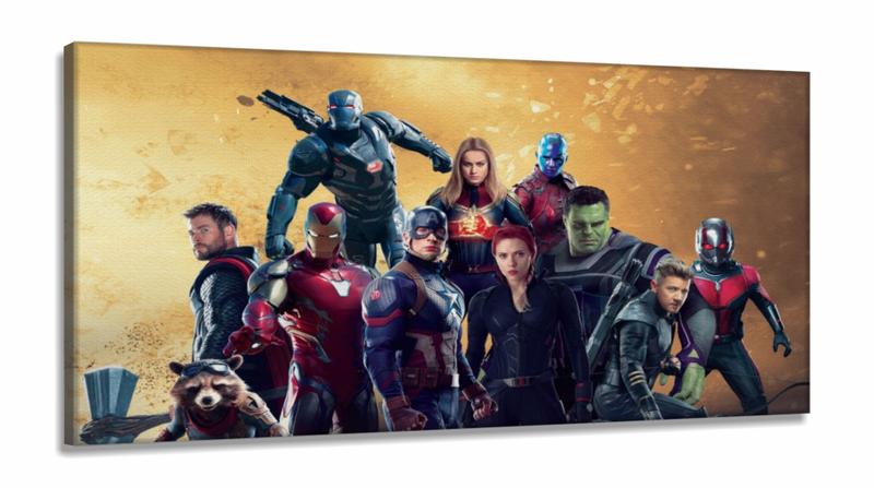 Imagem de Quadro Decorativo Avengers 130x60 em Tecido Canvas