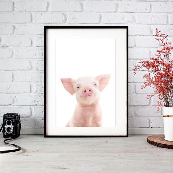 Imagem de Quadro Decorativo Baby Pig - 60X48Cm