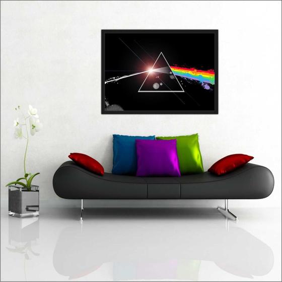 Imagem de Quadro Decorativo Banda Pink Floyd Salas Quartos Decorações Com Moldura