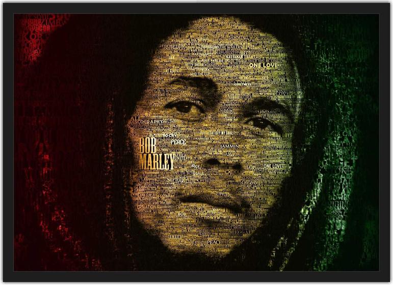 Imagem de Quadro Decorativo Bandas Bob Marley Reggae Com Moldura Salas e Quartos G03