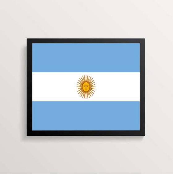 Imagem de Quadro Decorativo Bandeira Argentina 45x34cm - com vidro