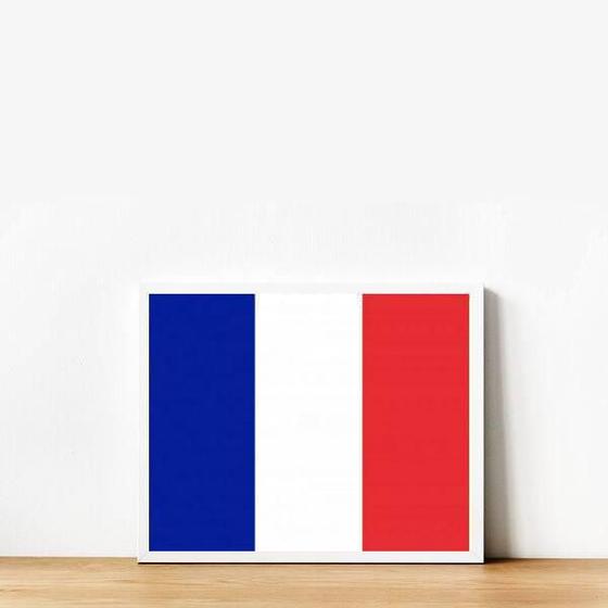 Imagem de Quadro Decorativo Bandeira França 33X24Cm