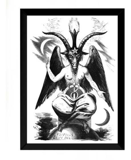 Imagem de Quadro Decorativo Baphomet Bafomé Místico Aleister Crowley