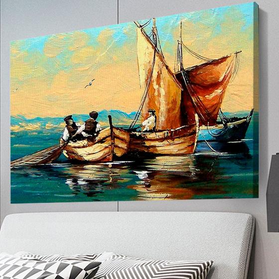 Imagem de Quadro Decorativo Barco Canvas  50x70 - Foto Paulista