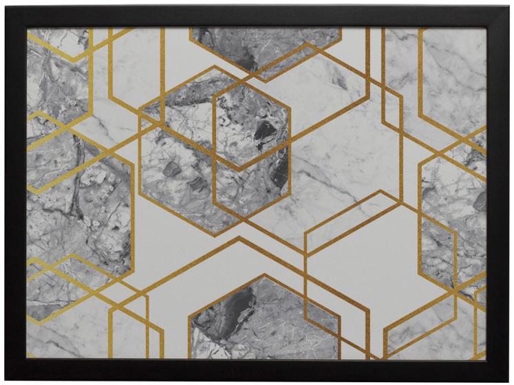 Imagem de Quadro Decorativo Beauty Fashion Mármore Hexagonal