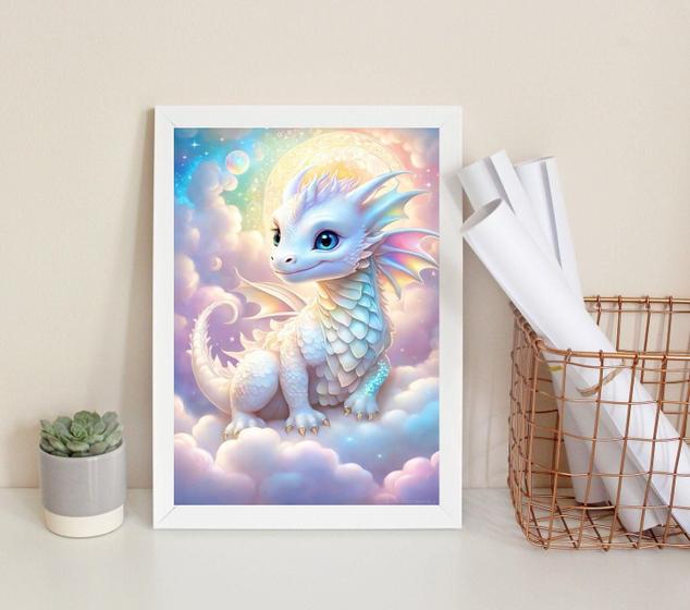 Imagem de Quadro Decorativo Bebê Dragão 45X34Cm