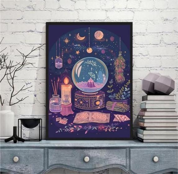 Imagem de Quadro Decorativo Bola Mágica De Cristal 24X18Cm - Com Vidro