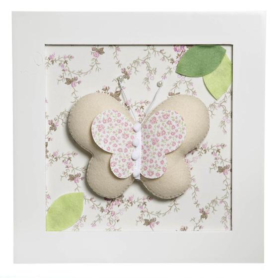 Imagem de Quadro Decorativo Borboleta Quarto Bebê Infantil Menina