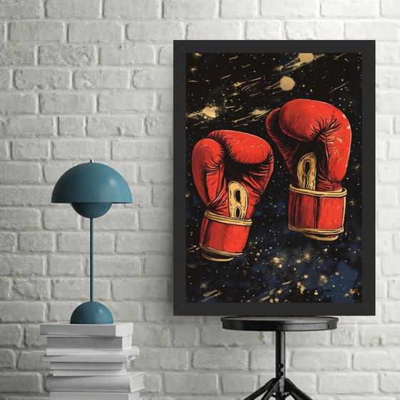 Imagem de Quadro Decorativo Boxe - Luvas Vermelhas 24x18cm