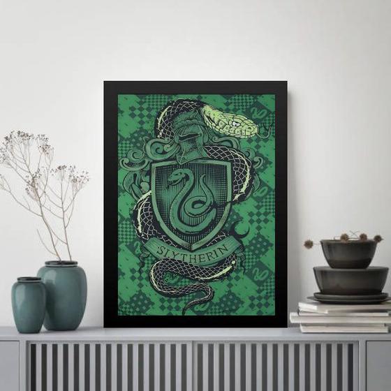 Imagem de Quadro Decorativo Brasão Slytherin 33x24cm