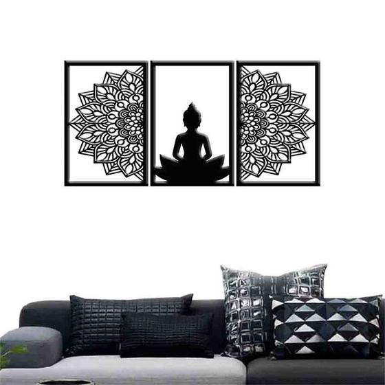 Imagem de Quadro Decorativo Buddha Mandala 3mm Vazado - Mdf