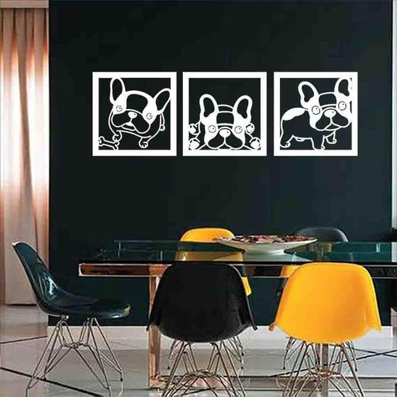 Imagem de Quadro Decorativo Cachorrinhos Vazado - Mdf 3Mm 001