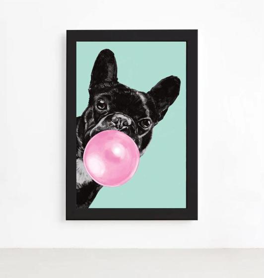 Imagem de Quadro Decorativo Cachorro com moldura -  Decoração