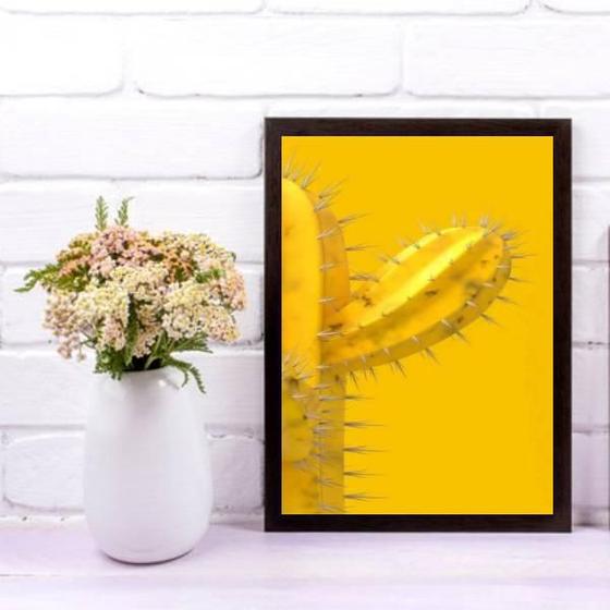 Imagem de Quadro Decorativo Cacto Amarelo 33X24Cm