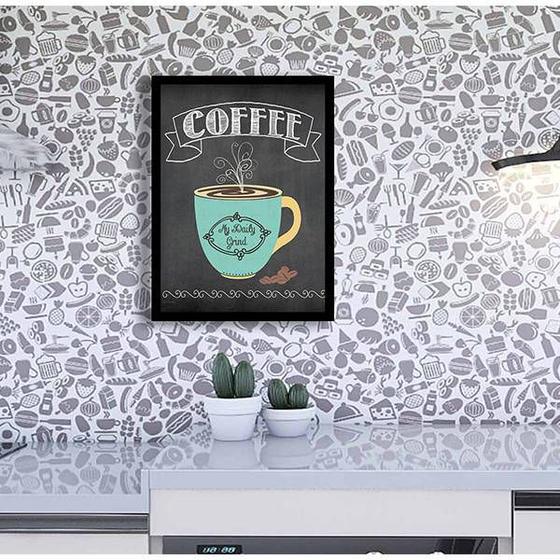 Imagem de Quadro Decorativo Café Estilo Quadro Decorativo Negro 45x34cm