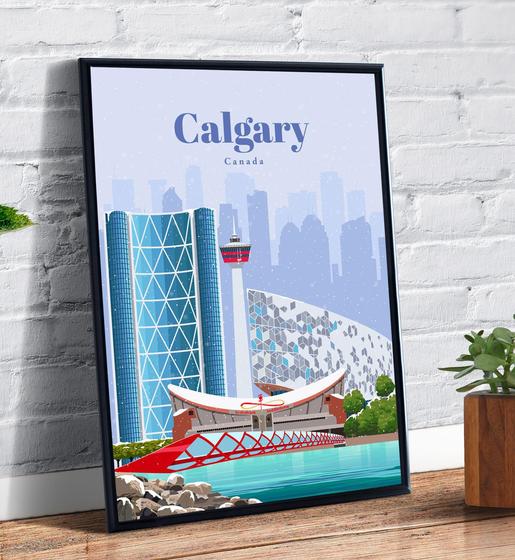 Imagem de Quadro Decorativo Calgary Canada Cidades Famosas