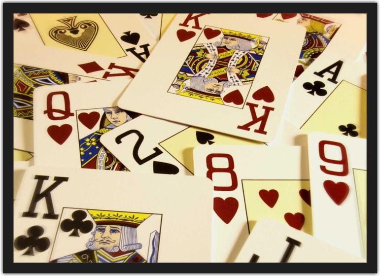 Quadro Decorativo Canastra Jogo de cartas Salas Baralho Decorações Com ...