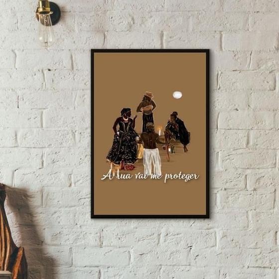 Imagem de Quadro Decorativo Candomblé - Lua 45X34Cm - Com Vidro