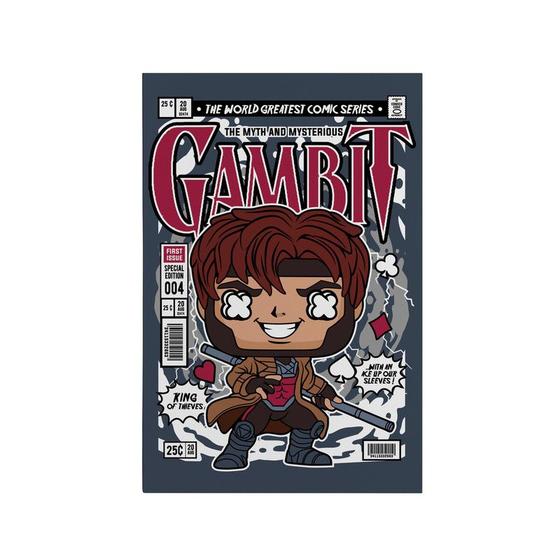 Imagem de Quadro Decorativo Canvas Gambit X men Carta Nerd