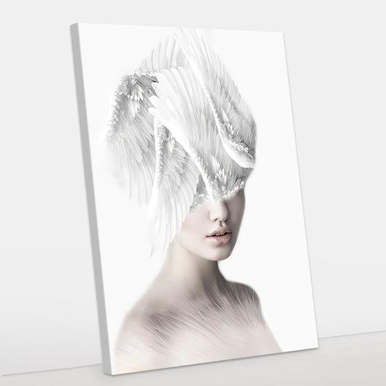 Imagem de Quadro Decorativo Canvas Girl White 50x70 - Foto Paulista