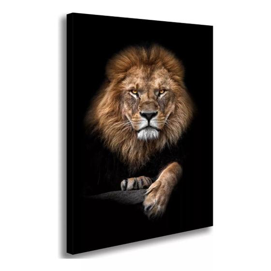 Imagem de Quadro Decorativo Canvas Grande Leao 85x60cm