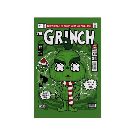 Imagem de Quadro Decorativo Canvas Grinch Natal Filme Verde