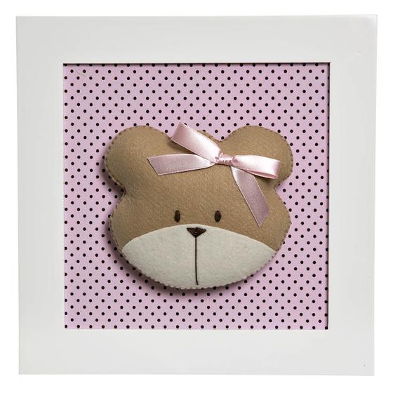 Imagem de Quadro Decorativo Cara Da Ursa Quarto Bebê Infantil Menina