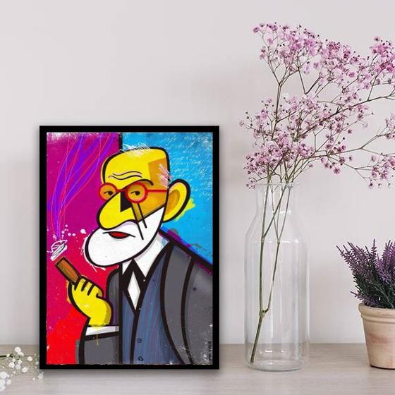 Imagem de Quadro Decorativo Caricatura Freud 33x24cm