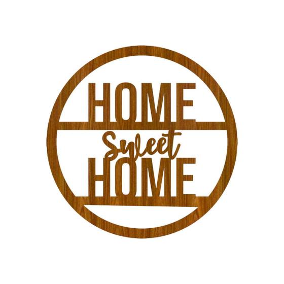 Imagem de Quadro Decorativo Carvalho Mdf Home Sweet Home 40X20Cm