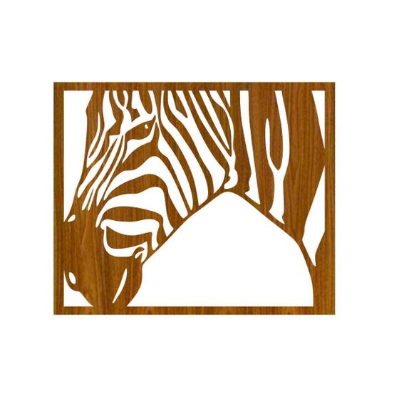 Imagem de Quadro Decorativo Carvalho Mdf Zebra 40X20Cm