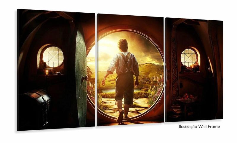 Imagem de Quadro decorativo Casa Hobbit Filmes Tela em Tecido 120x60