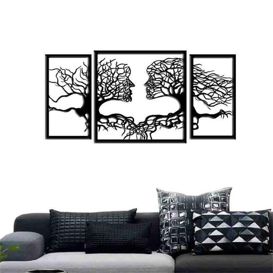 Imagem de Quadro Decorativo Casal Árvore Vazado - Mdf 3mm