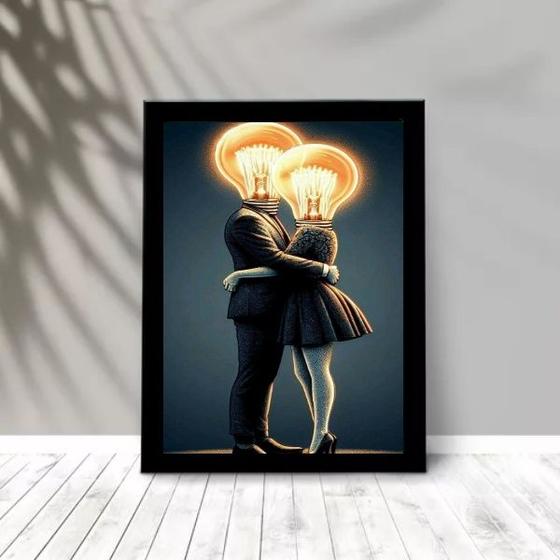 Imagem de Quadro Decorativo Casal Brilhante 45x34cm - com vidro