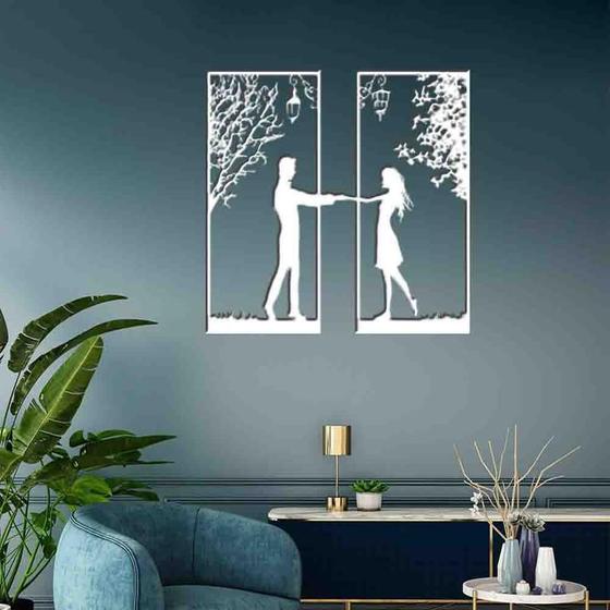 Imagem de Quadro Decorativo Casal De Mãos Dadas Vazado - Mdf 3Mm 001