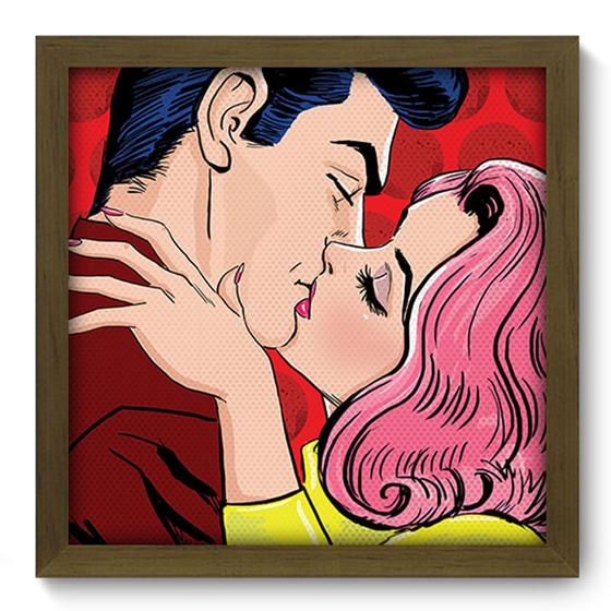 Quadro Decorativo - Casal Pop Art - 33cm x 33cm - 075qdvm Menor preço em Quadro Decorativo - Casal Pop Art - 33cm x 33cm - 075qdvm