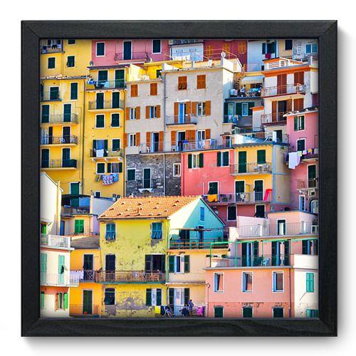 Imagem de Quadro Decorativo - Casas - 33cm x 33cm - 131qnpbp