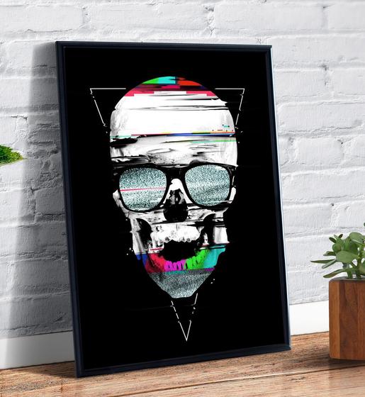 Imagem de Quadro Decorativo Caveira De Oculos Swag Tumblr