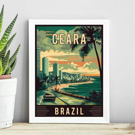 Imagem de Quadro Decorativo Ceará - Brasil 33X24Cm - Com Vidro