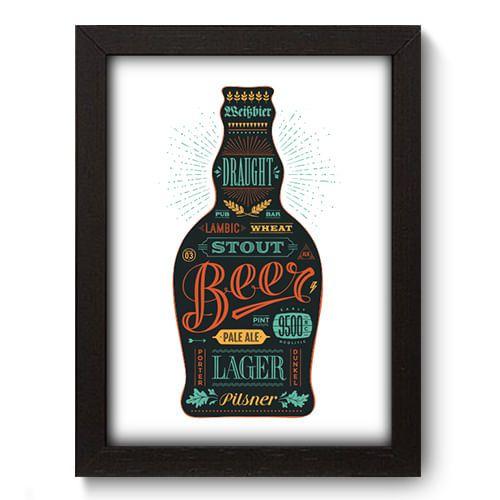 Imagem de Quadro Decorativo - Cerveja - 19cm x 25cm - 331qdcp