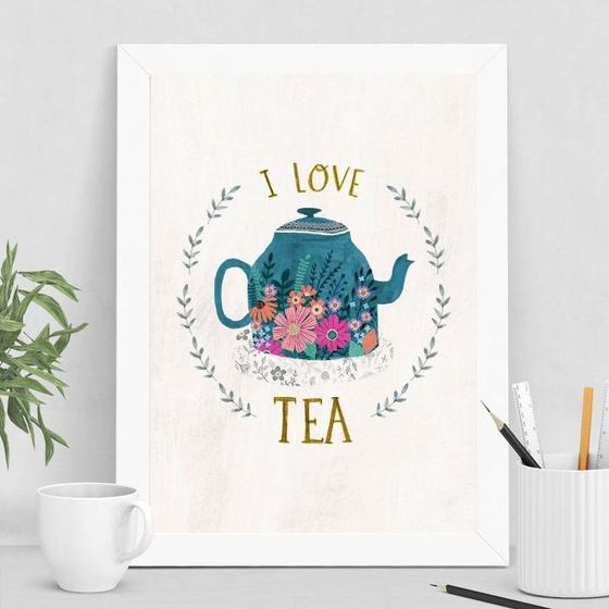 Imagem de Quadro Decorativo Chá I LoveTea 33x24cm