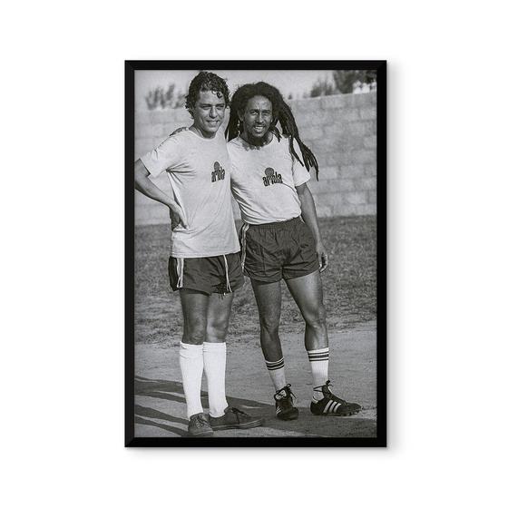 Imagem de Quadro Decorativo Chico Buarque e Bob Marley Futebol 63cm