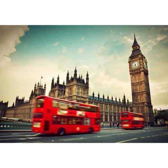 Imagem de Quadro Decorativo Cidade londres Ônibus e Big Ben 1 Tela