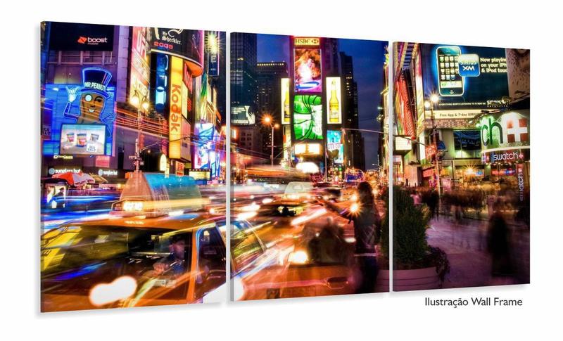 Imagem de Quadro Decorativo Cidade Nova York 120x60 3 peças