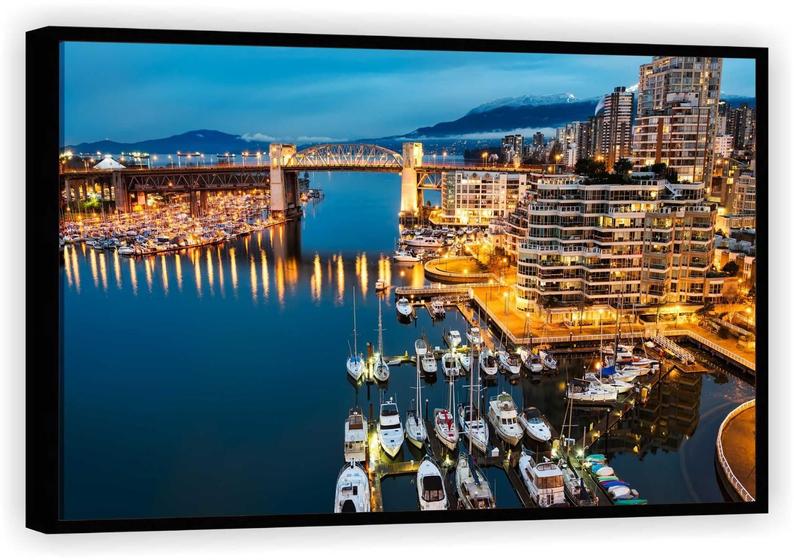 Imagem de Quadro Decorativo Cidade Vancouver Canadá Turismo Tela Canvas Premium Grande