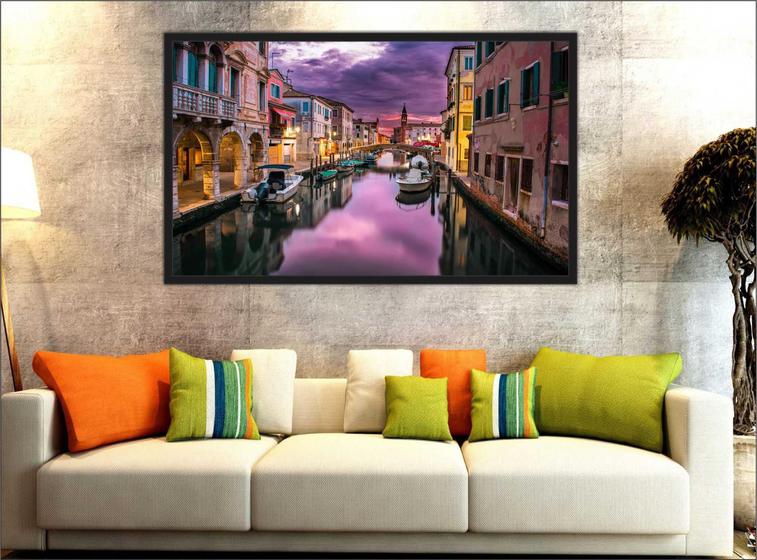 Imagem de Quadro Decorativo Cidade Veneza Itália Salas Decorações Com Moldura TT14