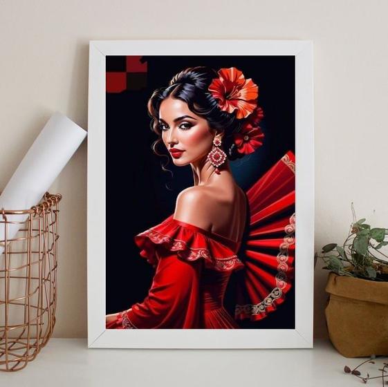 Imagem de Quadro Decorativo Cigana Pombagira 33x24cm - com vidro