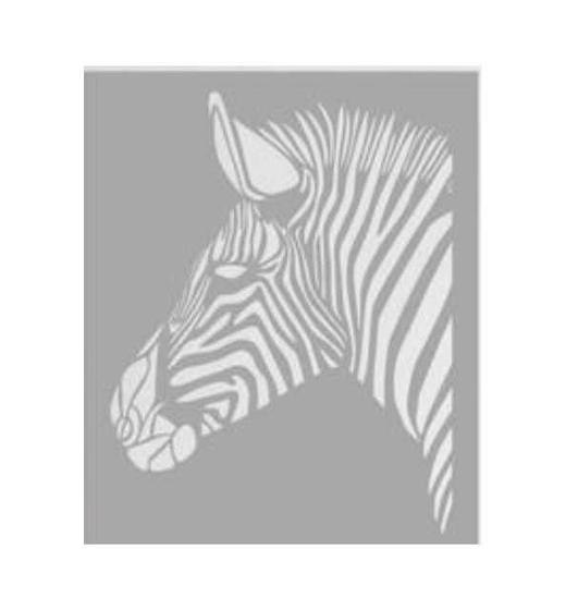 Imagem de Quadro Decorativo Cinza Mdf Zebra Selvagem 40X20Cm