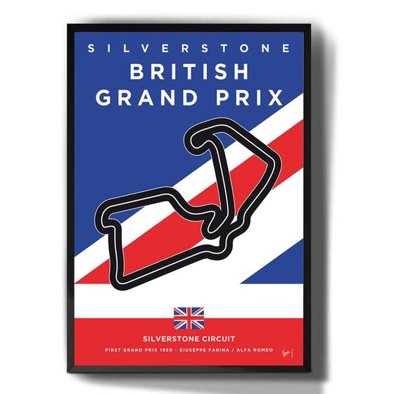 Imagem de Quadro Decorativo Circuito De Silverstone Grand Prix