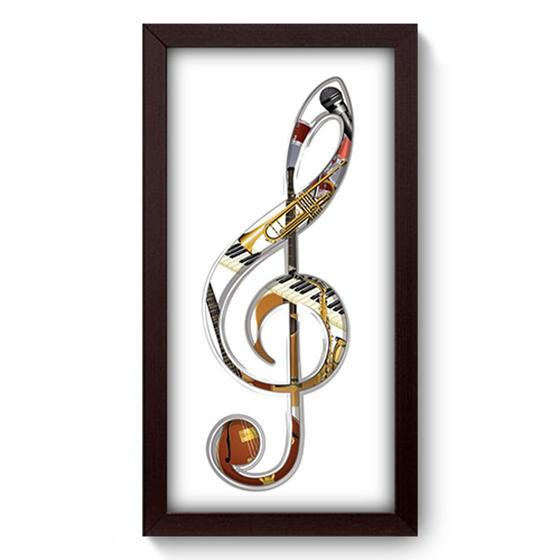 Quadro Decorativo - Clave de Sol - 19cm x 34cm - 041qdgp Menor preço em Quadro Decorativo - Clave de Sol - 19cm x 34cm - 041qdgp