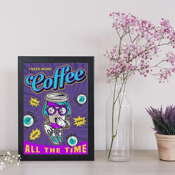 Imagem de Quadro Decorativo Coffee All The Time 45X34Cm